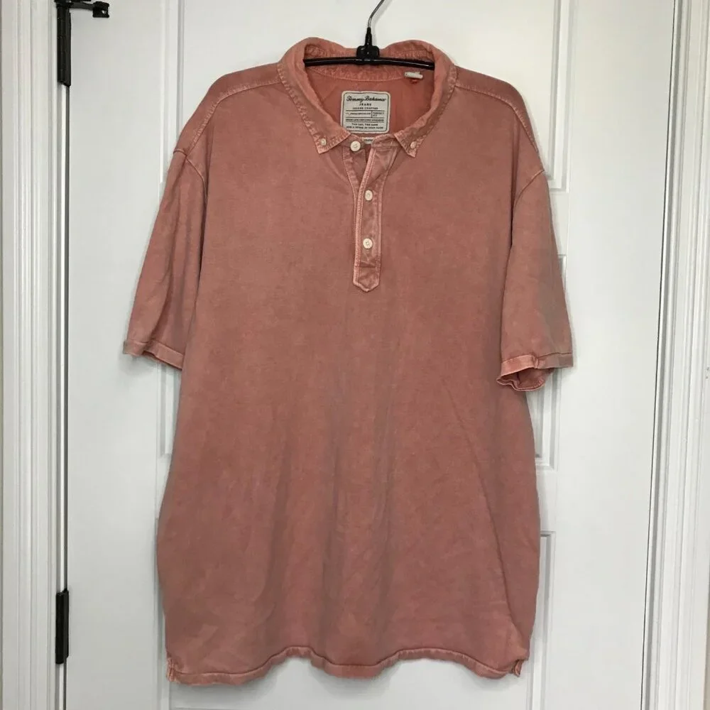 Tommy Bahama Button Down Collar Polo Shirt Men's‎ XL Cotton Island Modern Fit